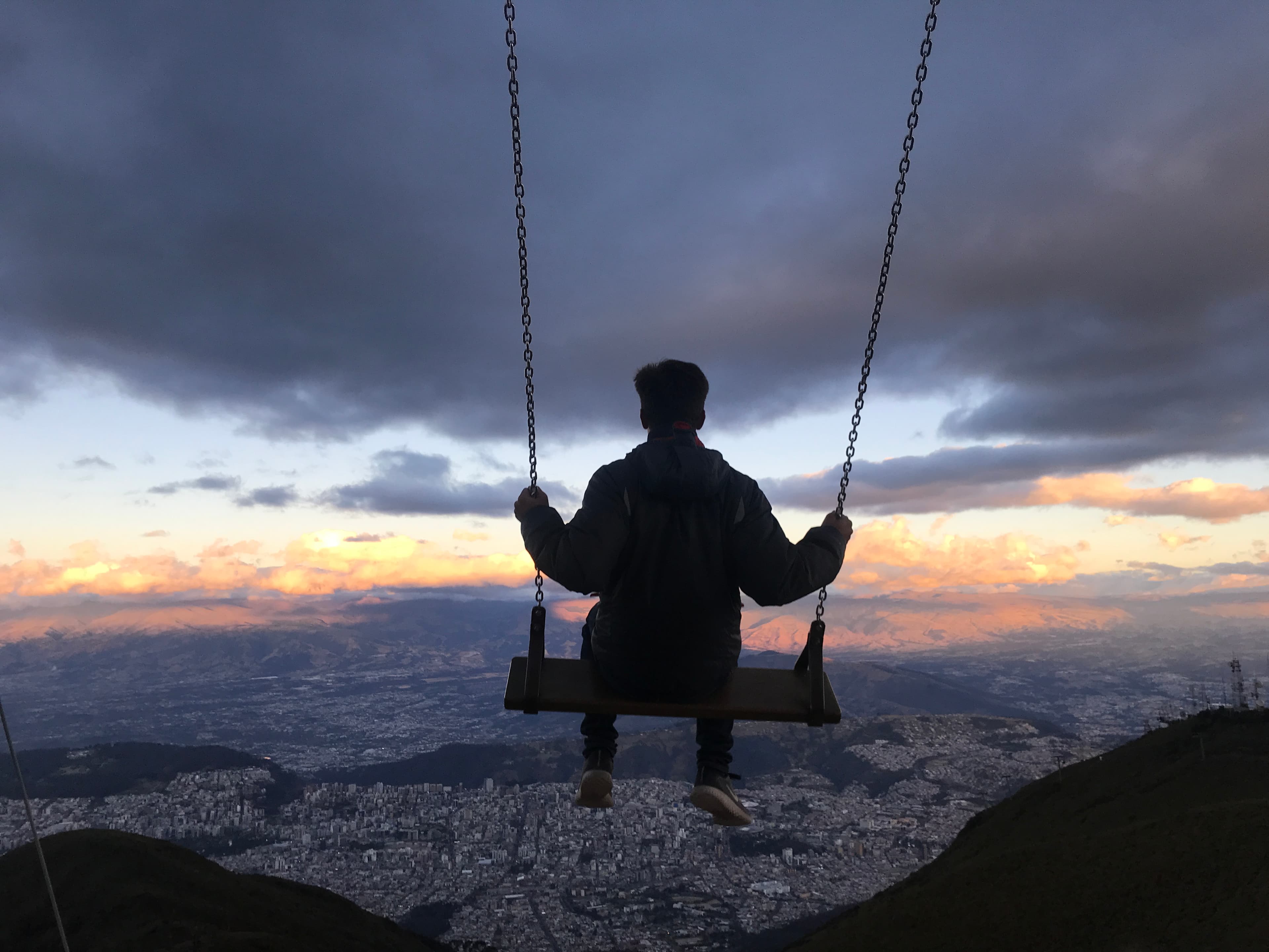 Quito Volcano swing view point